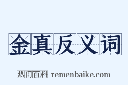 金真反义词是什么意思的图片